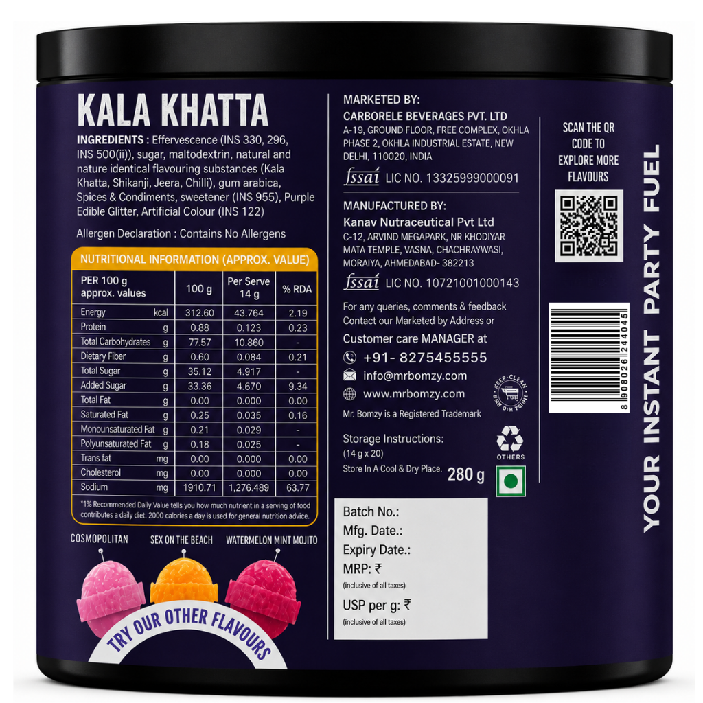 Kala Khatta Bomb Jar (Pack of 20)